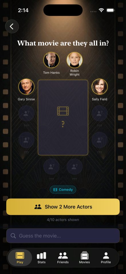 Cast Call gameplay — guess the movie